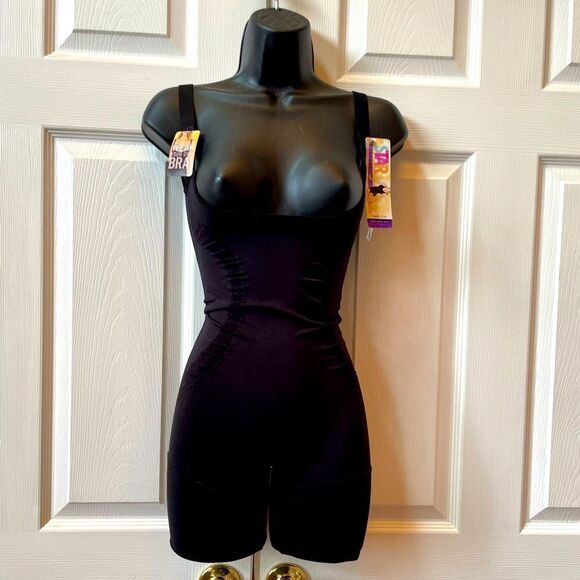 SPANX STAR POWER POWER PLAY OPEN BUST TANK IN BLACK TIE SIZE XL - Picture 1 of 7